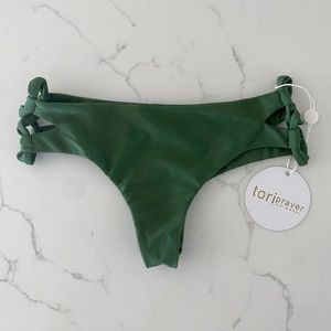 Tori Praver forest / army green “skimpy” bikini bottom, size medium - NWT
